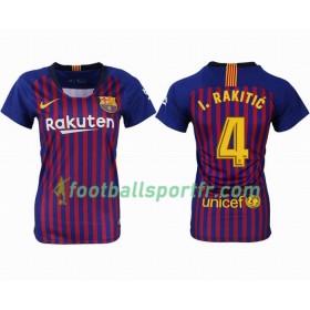 Tenue Barcelone RAKITIC 4 Féminine Domicile 2018-2019 Maillot de Foot